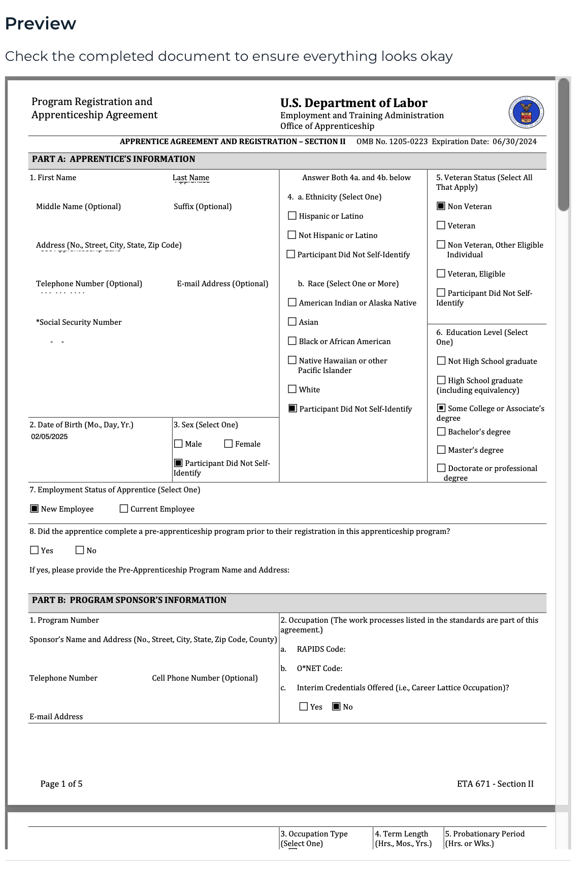 Filling out the 671 Apprenticeship Agreement Form – WorkHands